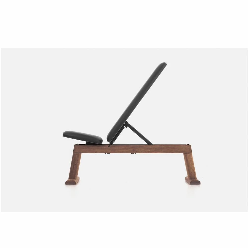 WeightBench Chêne Vintage Cuir Noir - Image 3